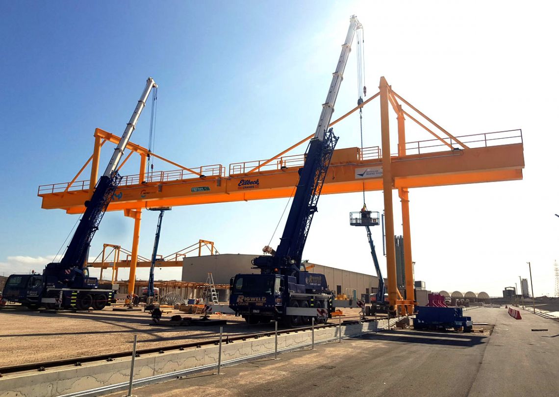 20(10+10)t x 30m span portal crane